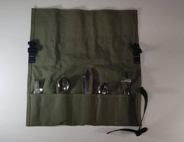 The flatware holder can hold a parties worth of cutlery.